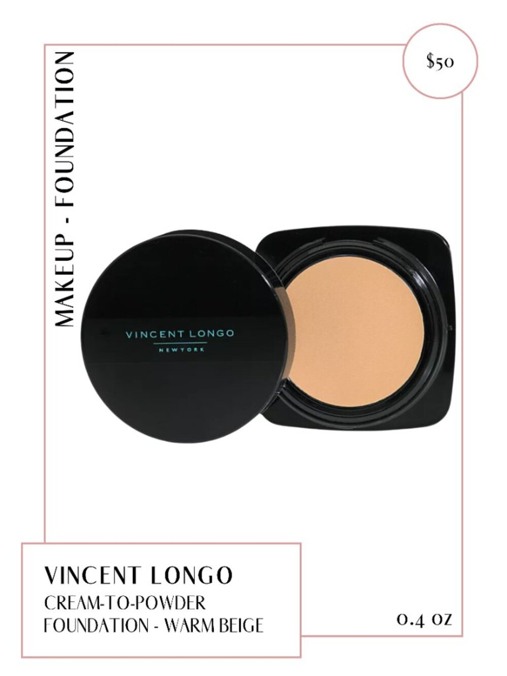 Vincent Longo Cream to Powder Foundation - Warm Beige